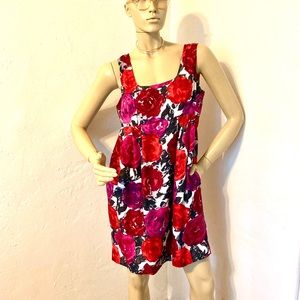 Michael Kors Silk Dress w/Pockets, Floral Sz 12